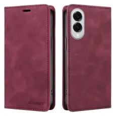 BETOPNICE - BETOPNICE 003 Samsung Galaxy S25 Edge Pl&aring;nboksfodral Konstl&auml;der - R&ouml;d