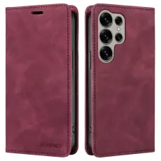 BETOPNICE - BETOPNICE 003 Samsung Galaxy S25 Ultra Pl&aring;nboksfodral Konstl&auml;der - R&ouml;d