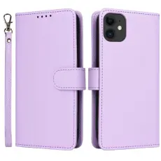 BETOPNICE - BETOPNICE iPhone 11 Pl&aring;nboksfodral Magnetiskt Detachable Konstl&auml;der - Lila