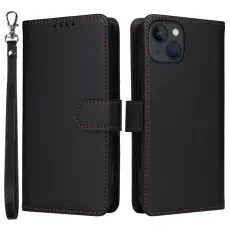 BETOPNICE - BETOPNICE iPhone 13 Fodral Magnetiskt Detachable PU L&auml;der - Svart