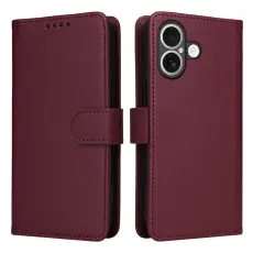 BETOPNICE - BETOPNICE iPhone 17 Pl&aring;nboksfodral Magnetiskt Detachable Konstl&auml;der - R&ouml;d