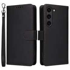 BETOPNICE - BETOPNICE Samsung Galaxy S23 Pl&aring;nboksfodral - Detachable Konstl&auml;der - Svart