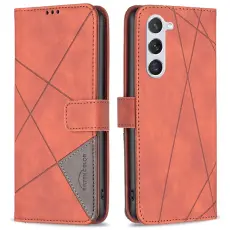 BINFEN COLOR - BINFEN COLOR för Samsung Galaxy S25/S24 Skal Fodral Äkta läder - Brun