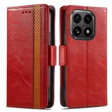 CASENEO - CASENEO Mobilskal till Xiaomi 15T KonstL&auml;der med RFID-Skydd - R&ouml;d