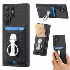 CASENEO - D.G Ming Mobilskal till Samsung Galaxy S25 Ultra &Auml;kta l&auml;der - Svart