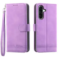 DIERFENG - DIERFENG DF-03 Pl&aring;nboksfodral Konstl&auml;der - Lila f&ouml;r Samsung Galaxy A17 5G