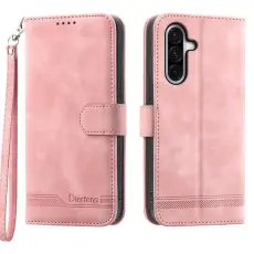 DIERFENG - DIERFENG DF-03 Pl&aring;nboksfodral Konstl&auml;der - Rosa f&ouml;r Samsung Galaxy A17 5G