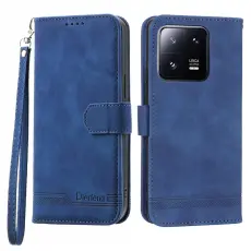 DIERFENG - DIERFENG DF-03 Pl&aring;nboksfodral f&ouml;r Xiaomi 13 Pro 5G Konstl&auml;der - Bl&aring;