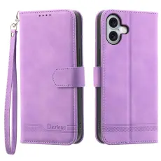 DIERFENG - DIERFENG DF-03 iPhone 17 Pl&aring;nboksfodral Konstl&auml;der - Lila