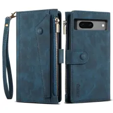 ESEBLE - ESEBLE Star Series Pl&aring;nboksfodral f&ouml;r Google Pixel 7a - Konstl&auml;der - Bl&aring;