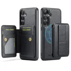 FIERRE SHANN - FIERRE SHANN 028 Fodral f&ouml;r Samsung Galaxy S25 - KonstL&auml;der - Svart