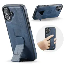 FIERRE SHANN - FIERRE SHANN f&ouml;r iPhone 17 Fodral Kickstand KonstL&auml;der - Bl&aring;
