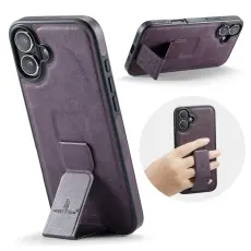 FIERRE SHANN - FIERRE SHANN f&ouml;r iPhone 17 Fodral Kickstand KonstL&auml;der - Lila