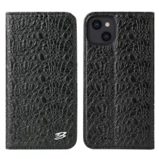 FIERRE SHANN - FIERRE SHANN iPhone 13 Skal &Auml;kta l&auml;der - Svart