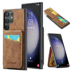 FIERRE SHANN - FIERRE SHANN Samsung Galaxy S25 Ultra Fodral KonstL&auml;der - Brun