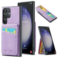 FIERRE SHANN - FIERRE SHANN Samsung Galaxy S25 Ultra Fodral KonstL&auml;der - Lila