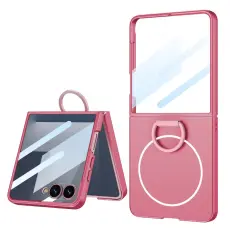 GKK - GKK f&ouml;r Samsung Galaxy Z Flip7 5G Fodral - R&ouml;d med Ringh&aring;llare