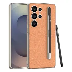 GKK - GKK Samsung Galaxy S25 Ultra Fodral PU TPU PC - Orange