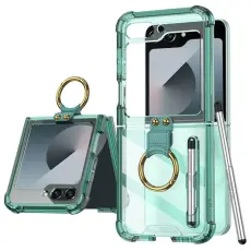 GKK - GKK Samsung Galaxy Z Flip7 FE Fodral Shockproof - Transparent Gr&ouml;n