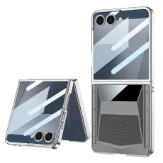 GKK - GKK Samsung Galaxy Z Flip7 Fodral Sportbil Stil Transparent PC - Silver