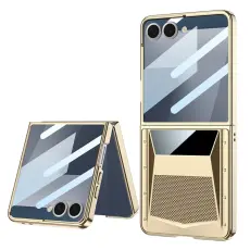 GKK - GKK Samsung Galaxy Z Flip7 Fodral Transparent PC - Champagne Guld