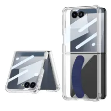 GKK - GKK Mobilskal till Samsung Galaxy Z Flip7 TPU TempeR&ouml;d Glass - Bl&aring;