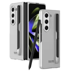 GKK - GKK Samsung Galaxy Z Fold5 Fodral - H&aring;rd PC Ultra Tunn - Silver