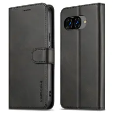 LC.imeeke - LC.IMEEKE Google Pixel 9a Pl&aring;nboksfodral Konstl&auml;der - Svart