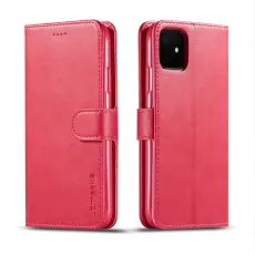 LC.imeeke - LC.imeeke iPhone 11 Pl&aring;nboksfodral i Konstl&auml;der - Justerbar St&auml;llning - Rosa