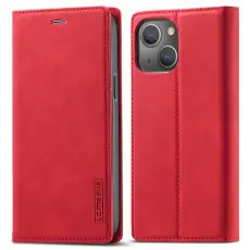 LC.imeeke - LC.IMEEKE iPhone 13 Fodral PU L&auml;der - All-round Skydd - R&ouml;d