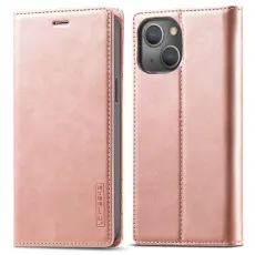LC.imeeke - LC.IMEEKE iPhone 13 Fodral PU L&auml;der - All-round Skydd - Ros&eacute;guld
