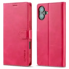 LC.imeeke - LC.IMEEKE iPhone 16 Pl&aring;nboksfodral Konstl&auml;der - Rosa
