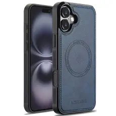LC.imeeke - LC.IMEEKE iPhone 17 Fodral Magnetiskt KonstL&auml;der - Bl&aring;