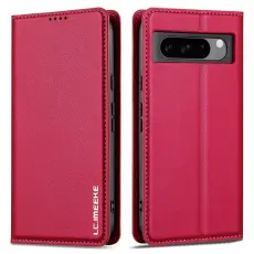 LC.imeeke - LC.IMEEKE L1 Series Google Pixel 8 Pro Pl&aring;nboksfodral Konstl&auml;der - R&ouml;d