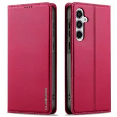 LC.imeeke - LC.IMEEKE L1 Series Samsung Galaxy A17 Pl&aring;nboksfodral Konstl&auml;der - R&ouml;d