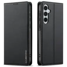 LC.imeeke - LC.IMEEKE L1 Series Samsung Galaxy A54 5G Pl&aring;nboksfodral Konstl&auml;der - Svart