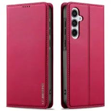 LC.imeeke - LC.IMEEKE L1 Series Samsung Galaxy A54 Pl&aring;nboksfodral Konstl&auml;der - R&ouml;d