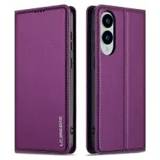 LC.imeeke - LC.IMEEKE L1 Series Samsung Galaxy S25 Edge Pl&aring;nboksfodral Konstl&auml;der - Lila