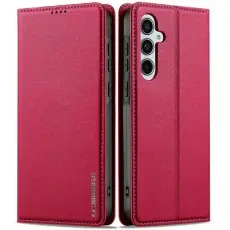 LC.imeeke - LC.IMEEKE L1 Series Samsung Galaxy S25 Pl&aring;nboksfodral Konstl&auml;der - R&ouml;d