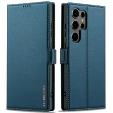 LC.imeeke - LC.IMEEKE L1 Series Samsung Galaxy S25 Ultra Pl&aring;nboksfodral Konstl&auml;der - Bl&aring;