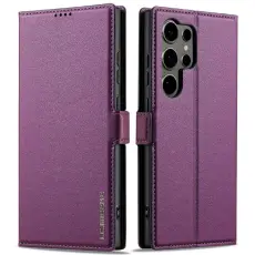 LC.imeeke - LC.IMEEKE L1 Series Samsung Galaxy S25 Ultra Pl&aring;nboksfodral Konstl&auml;der - Lila