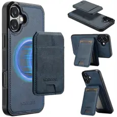 LC.imeeke - LC.IMEEKE L3 iPhone 17 Fodral Magnetiskt Konstl&auml;der - Bl&aring;