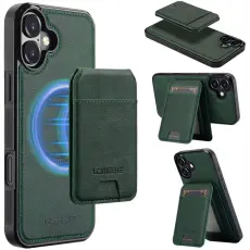 LC.imeeke - LC.IMEEKE L3 iPhone 17 Fodral Magnetiskt Konstl&auml;der TPU - Gr&ouml;n