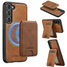 LC.imeeke - LC.IMEEKE L3 Samsung Galaxy S23 Fodral KonstL&auml;der - Brun
