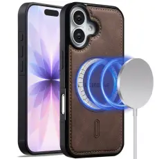 LC.imeeke - LC.IMEEKE L6 f&ouml;r iPhone 17 Fodral KonstL&auml;der - Brun