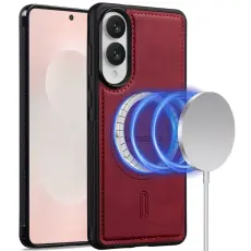 LC.imeeke - LC.IMEEKE L6 Fodral f&ouml;r Samsung Galaxy S25 Edge KonstL&auml;der - R&ouml;d