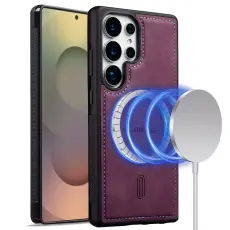 LC.imeeke - LC.IMEEKE L6 Fodral f&ouml;r Samsung Galaxy S25 Ultra KonstL&auml;der - Lila