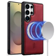 LC.imeeke - LC.IMEEKE L6 Fodral f&ouml;r Samsung Galaxy S25 Ultra KonstL&auml;der - R&ouml;d