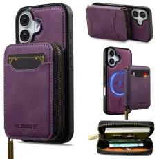 LC.imeeke - LC.IMEEKE L6 iPhone 17 Pl&aring;nboksfodral Konstl&auml;der - Lila
