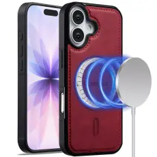 LC.imeeke - LC.IMEEKE L6 iPhone 17 Fodral KonstL&auml;der - R&ouml;d